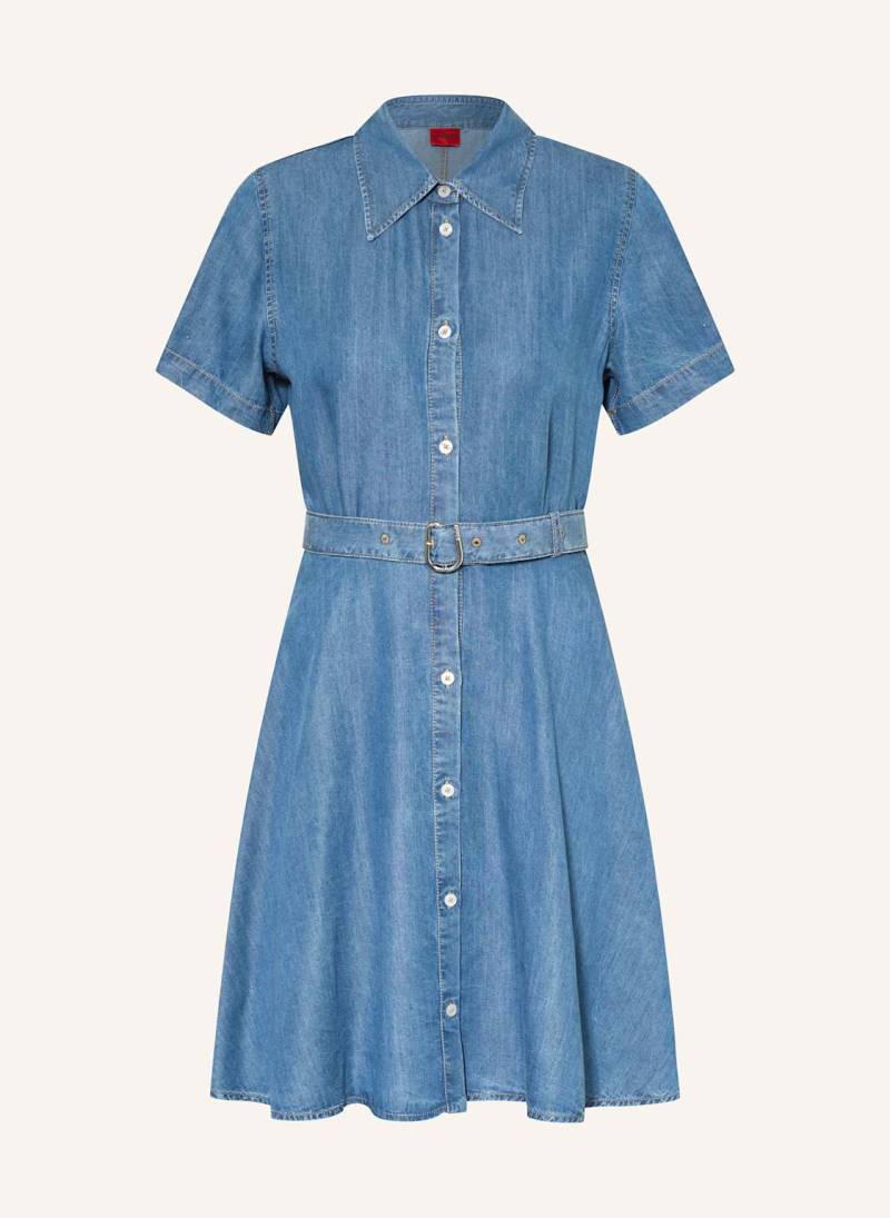 Hugo Hemdblusenkleid Kastami In Jeansoptik blau von HUGO