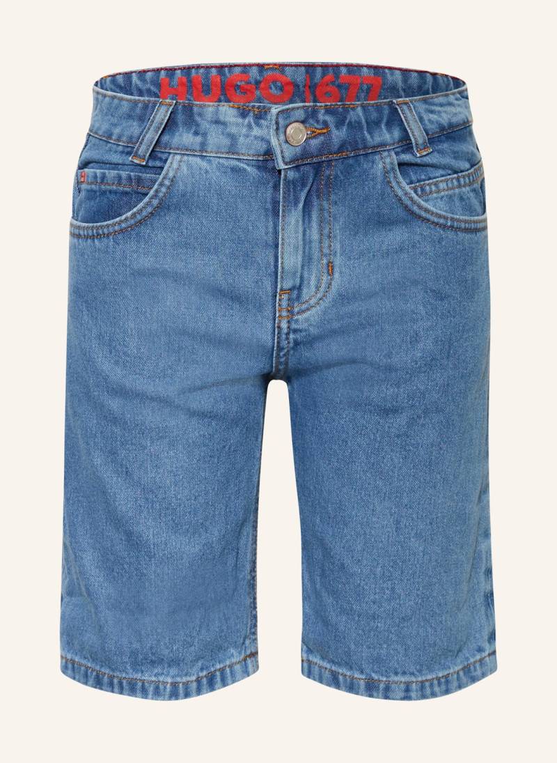 Hugo Jeansshorts 677 Regular Fit blau von HUGO