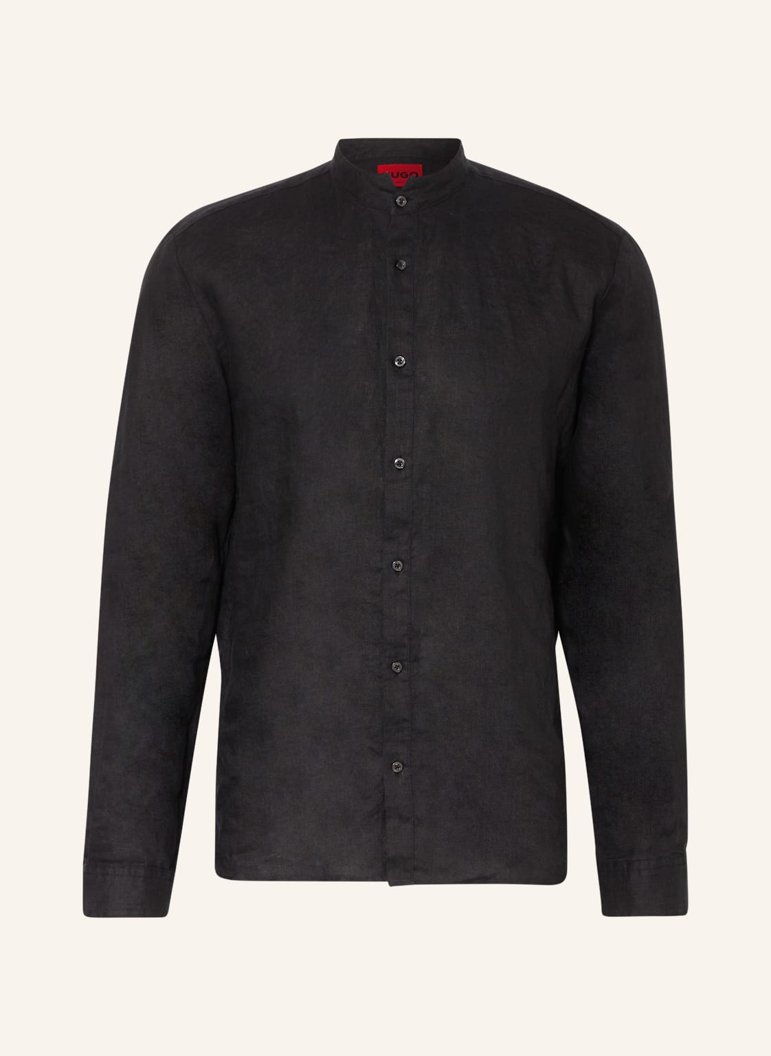 Hugo Leinenhemd Elvory Slim Fit Mit Stehkragen schwarz Hugo Leinenhemd Elvory Slim Fit Mit Stehkragen schwarz von HUGO