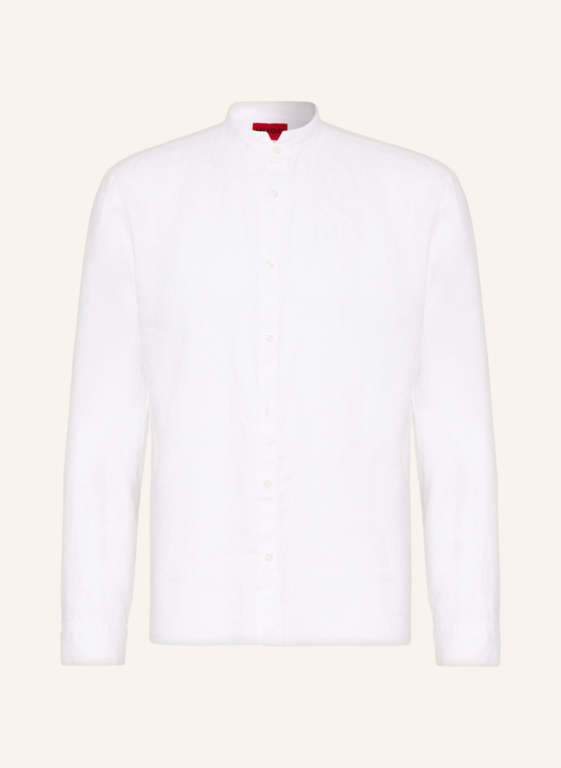 Hugo Leinenhemd Elvory Slim Fit Mit Stehkragen weiss Hugo Leinenhemd Elvory Slim Fit Mit Stehkragen weiss von HUGO