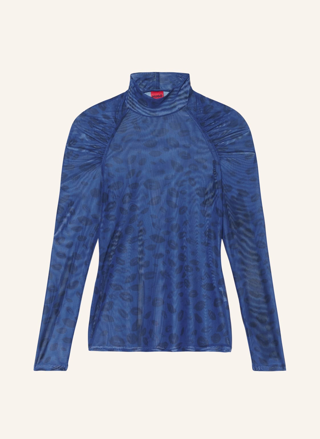 Hugo Longsleeve Damaryllis Aus Mesh blau von HUGO