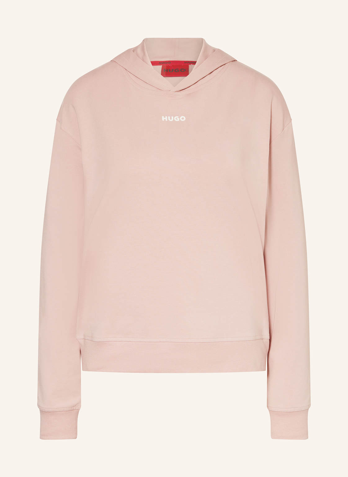 Hugo Lounge-Hoodie Huffle rosa von HUGO