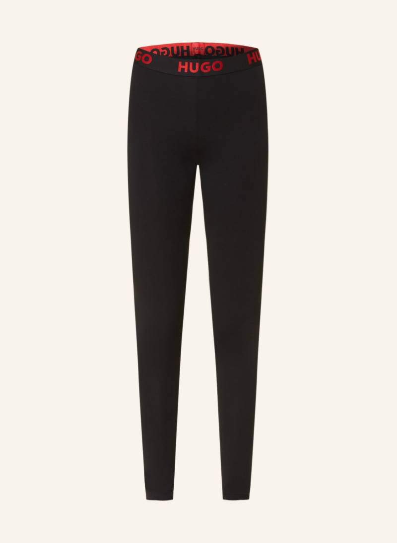 Hugo Lounge-Hose Sporty Logo schwarz von HUGO