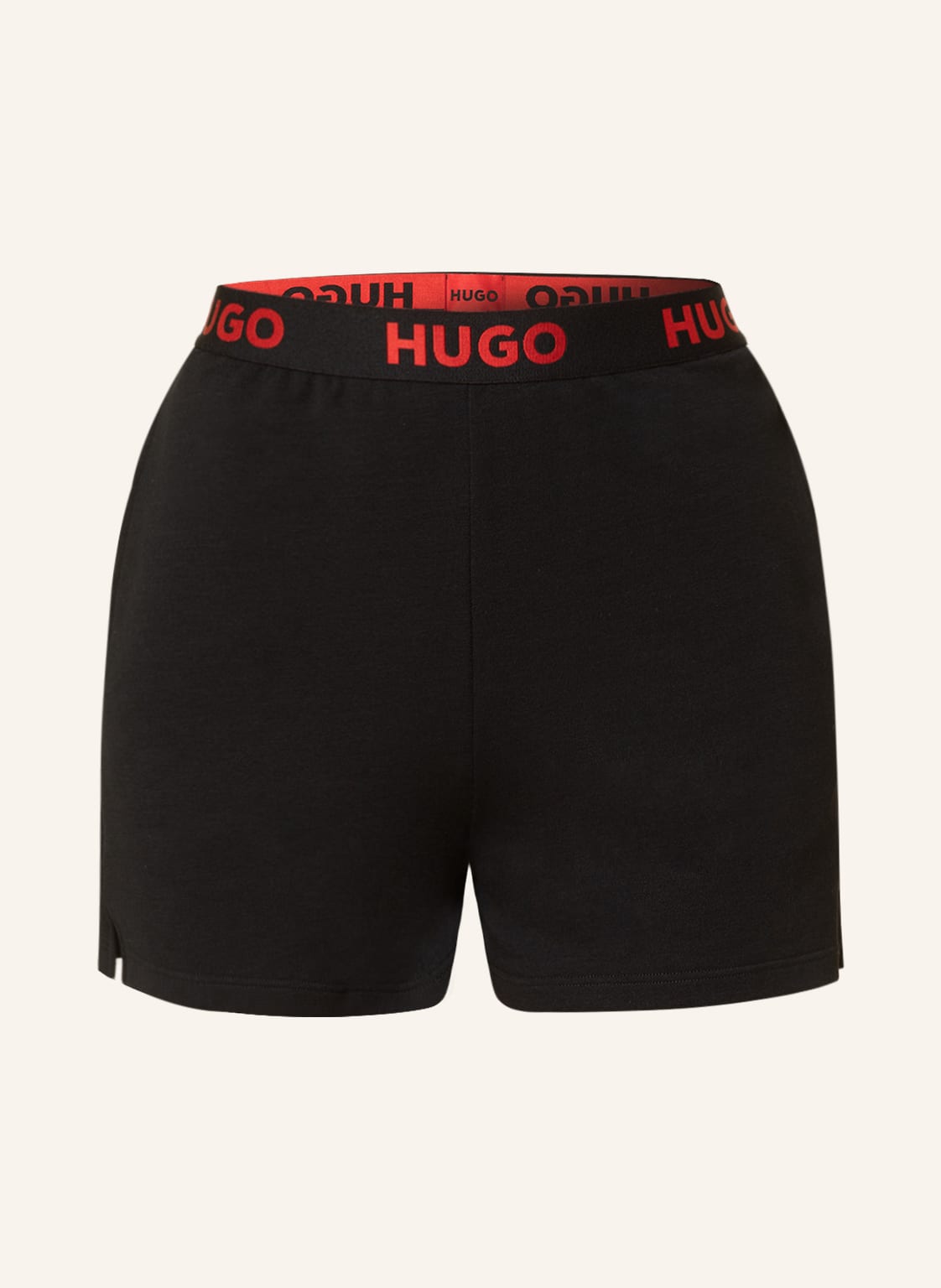 Hugo Lounge-Shorts Sporty Logo schwarz von HUGO