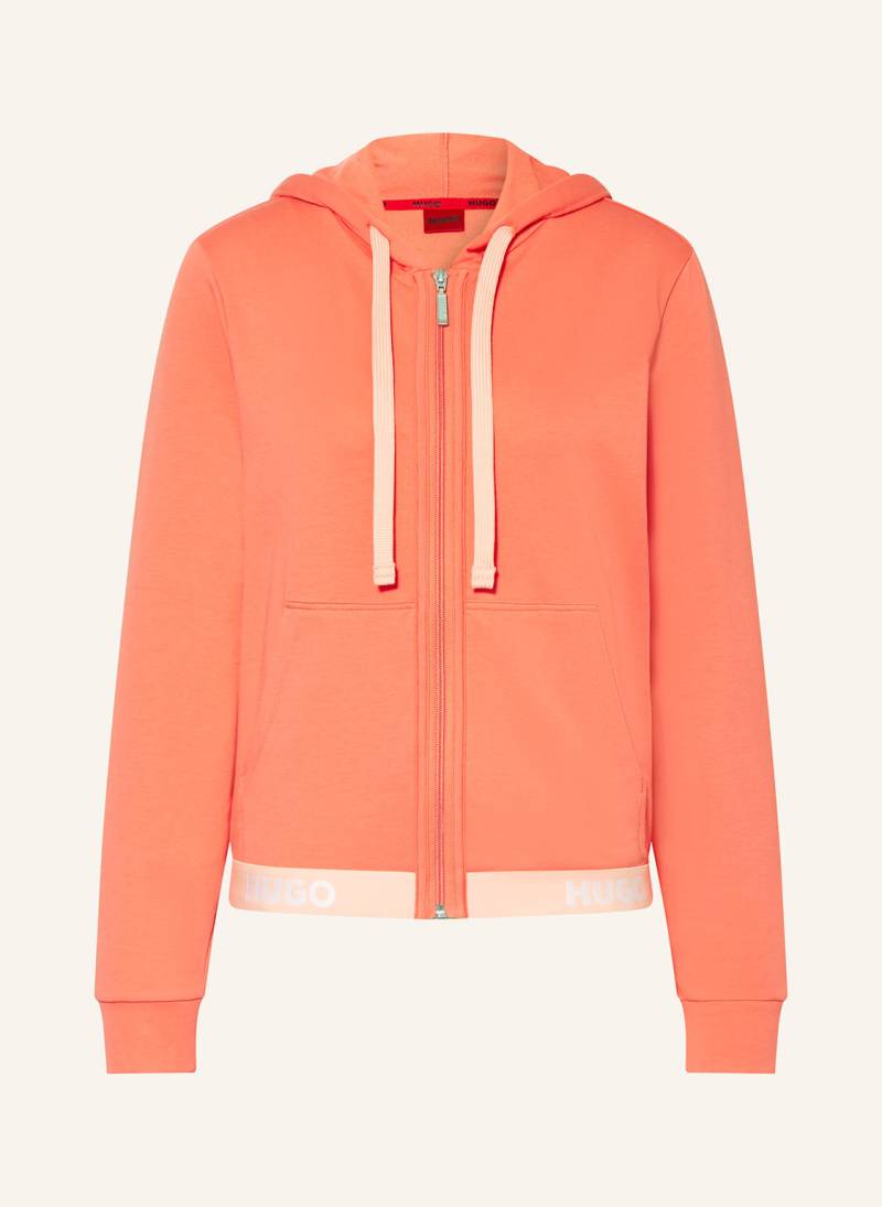 Hugo Lounge-Sweatjacke Sporty Logo rot von HUGO