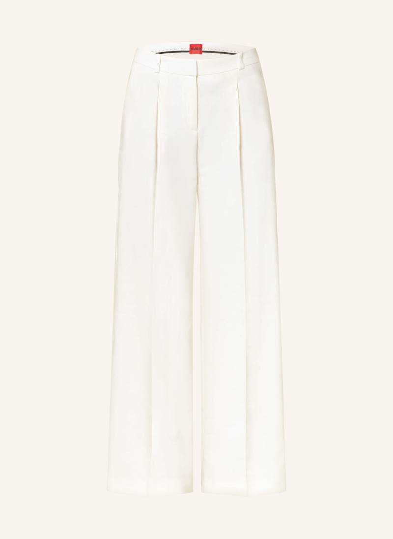Hugo Marlenehose Halati Mit Leinen weiss von HUGO