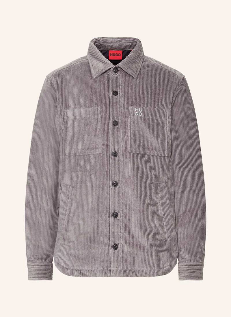 Hugo Overjacket Egriso Aus Cord grau von HUGO