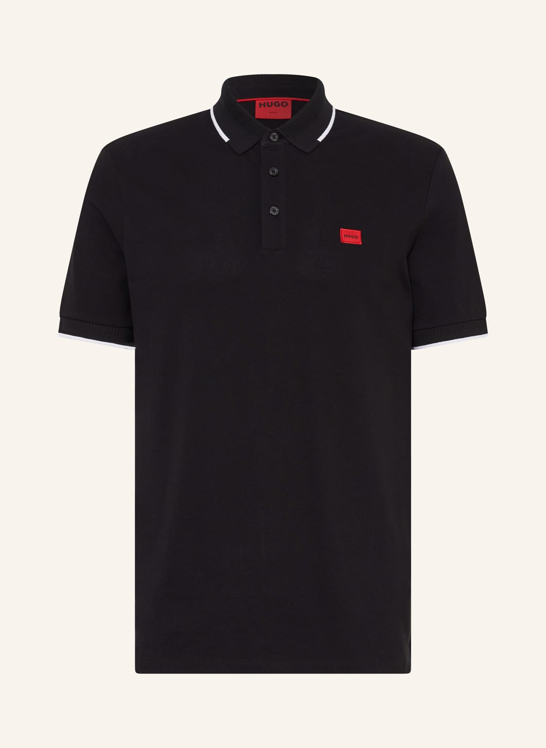 Hugo Piqué-Poloshirt Deresino Slim Fit schwarz von HUGO