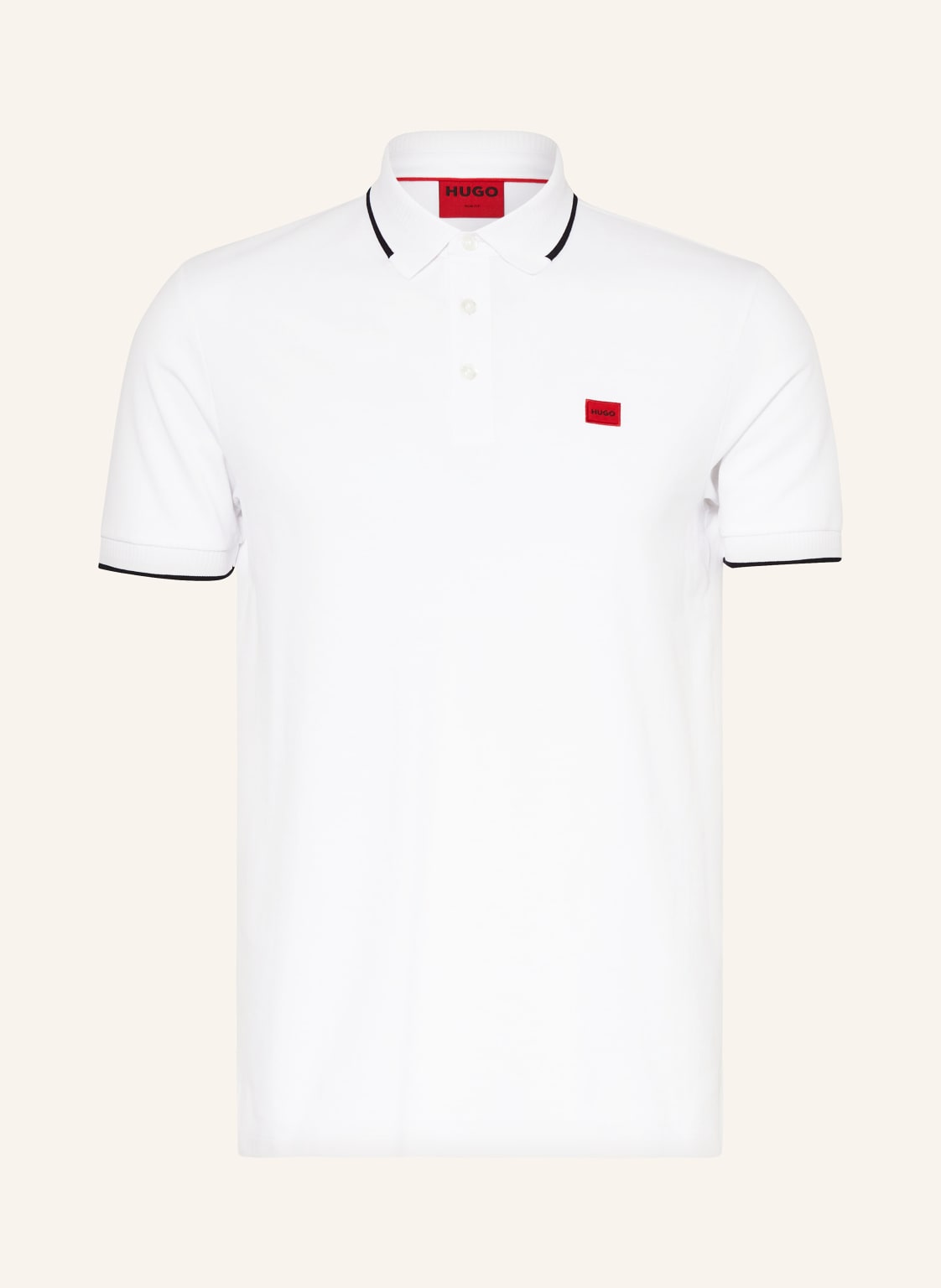 Hugo Piqué-Poloshirt Deresino Slim Fit weiss von HUGO