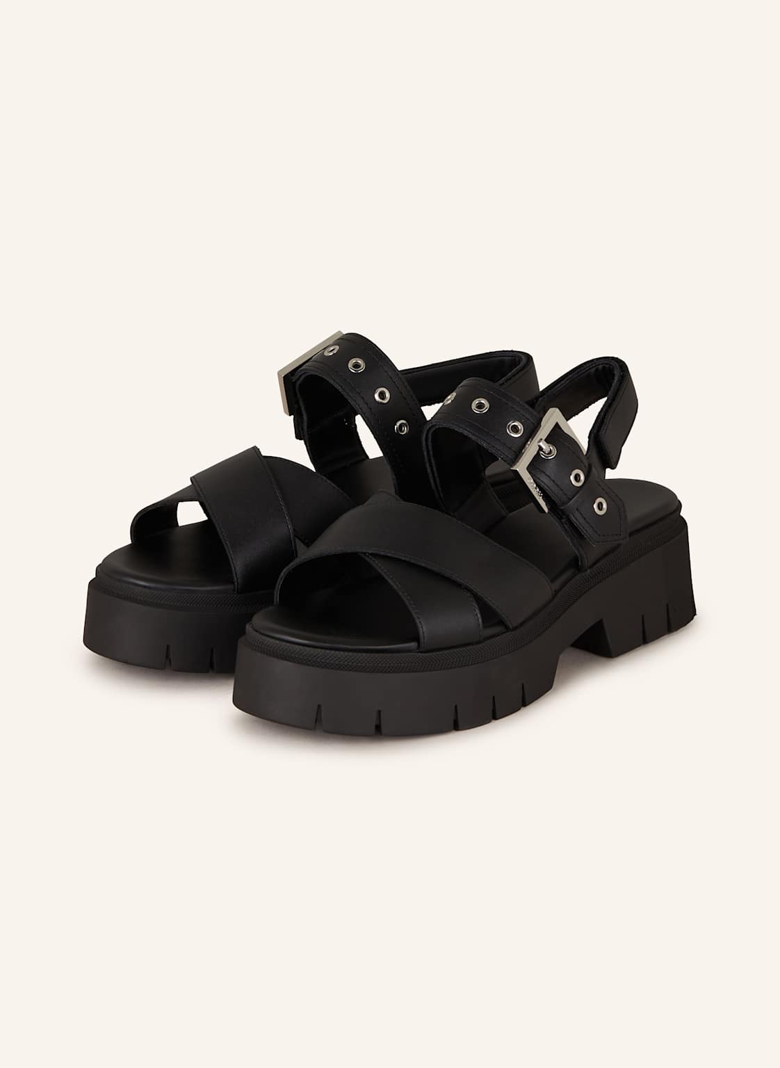 Hugo Plateau-Sandalen Kris schwarz von HUGO