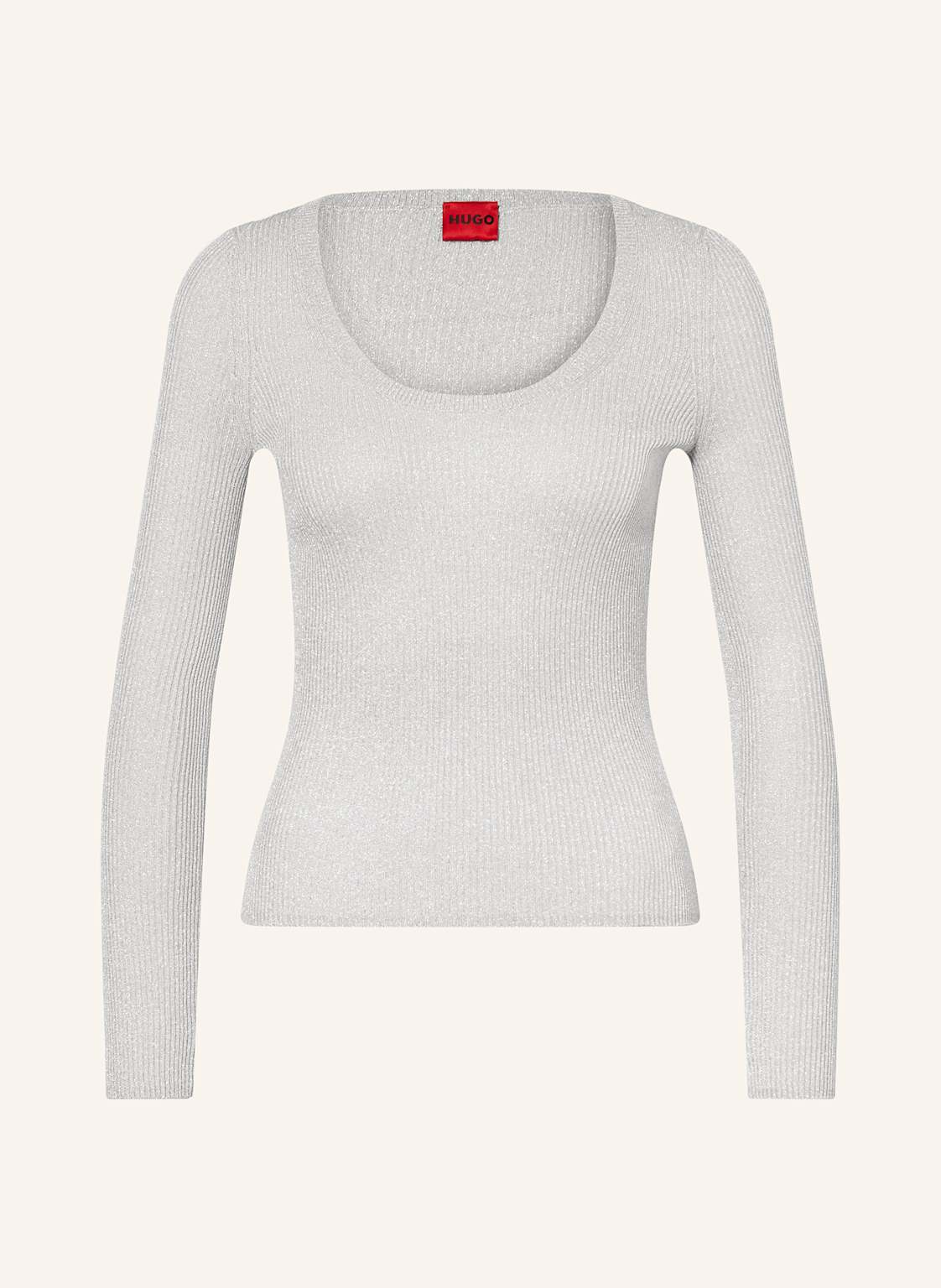 Hugo Pullover Sunessya Mit Glitzergarn grau Hugo Pullover Sunessya Mit Glitzergarn grau von HUGO