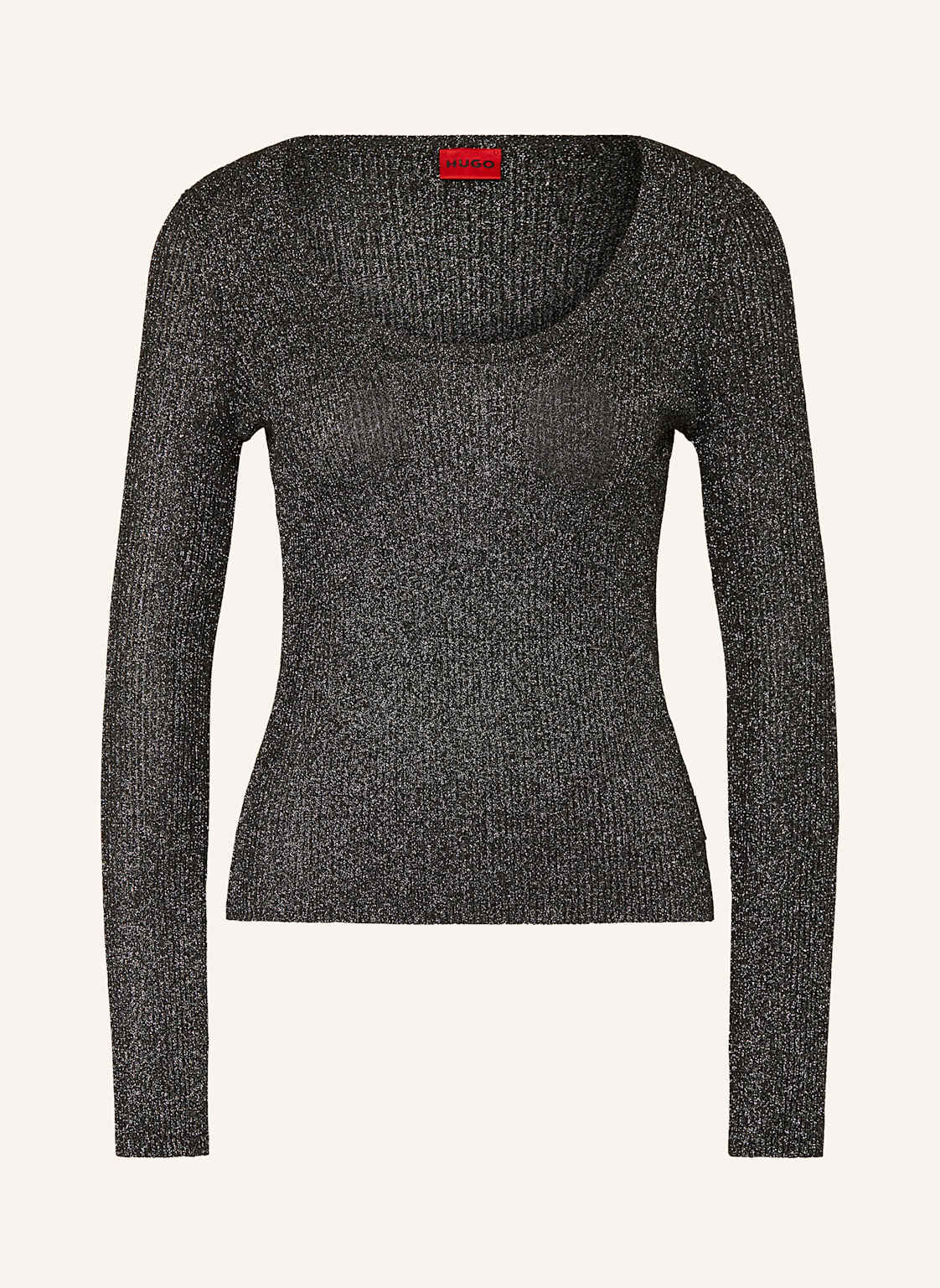 Hugo Pullover Sunessya Mit Glitzergarn schwarz von HUGO