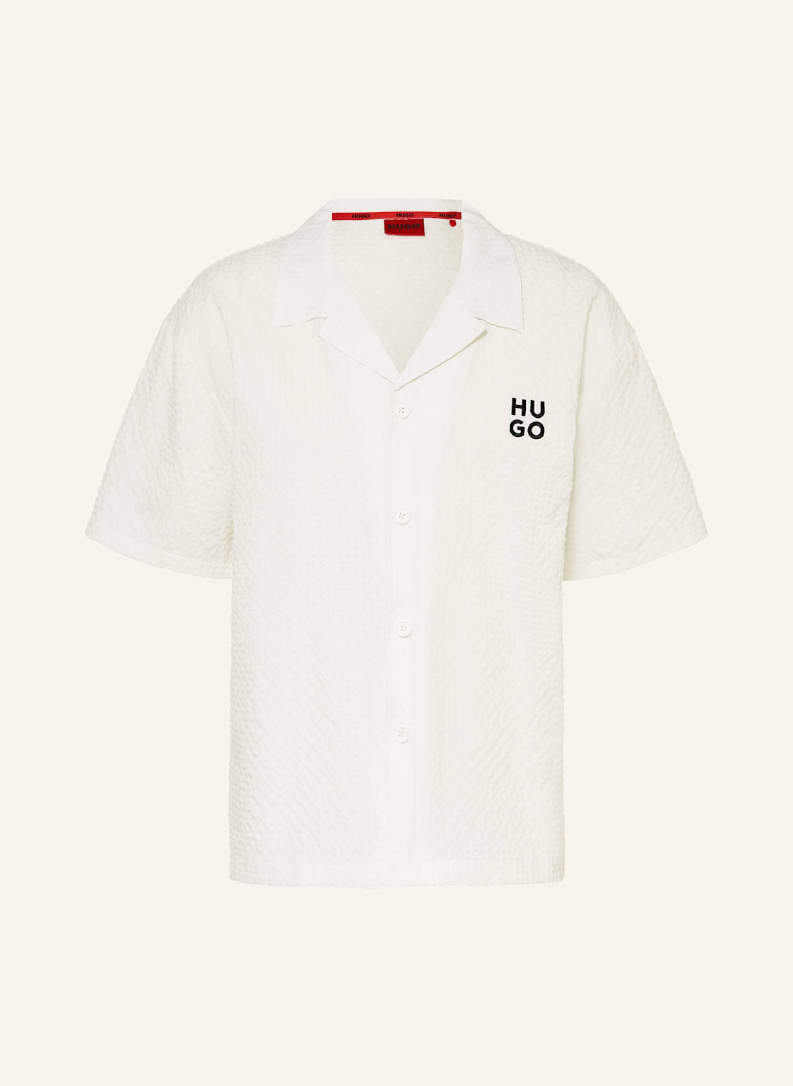 Hugo Resorthemd Chaffle Comfort Fit weiss Hugo Resorthemd Chaffle Comfort Fit weiss von HUGO