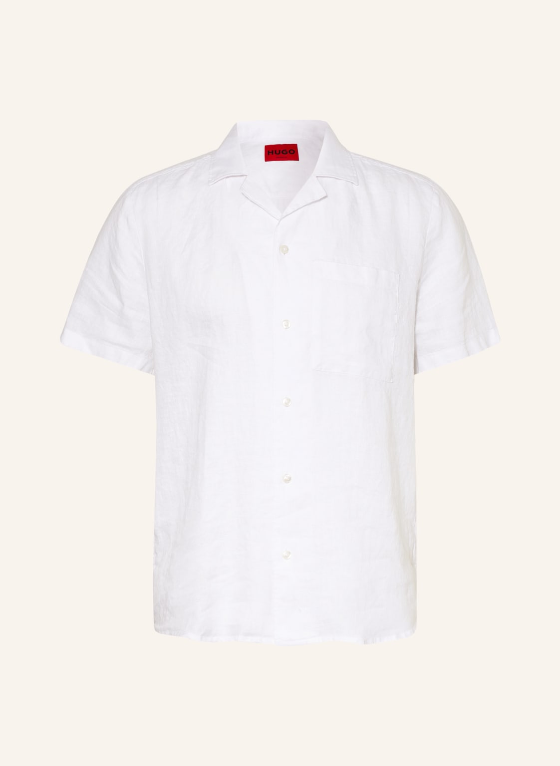 Hugo Resorthemd Ellino Straight Fit Aus Leinen weiss Hugo Resorthemd Ellino Straight Fit Aus Leinen weiss von HUGO