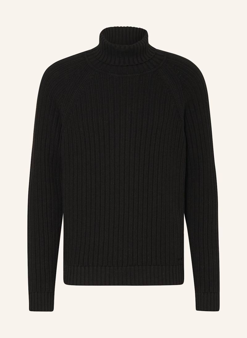 Hugo Rollkragenpullover Sigur schwarz von HUGO