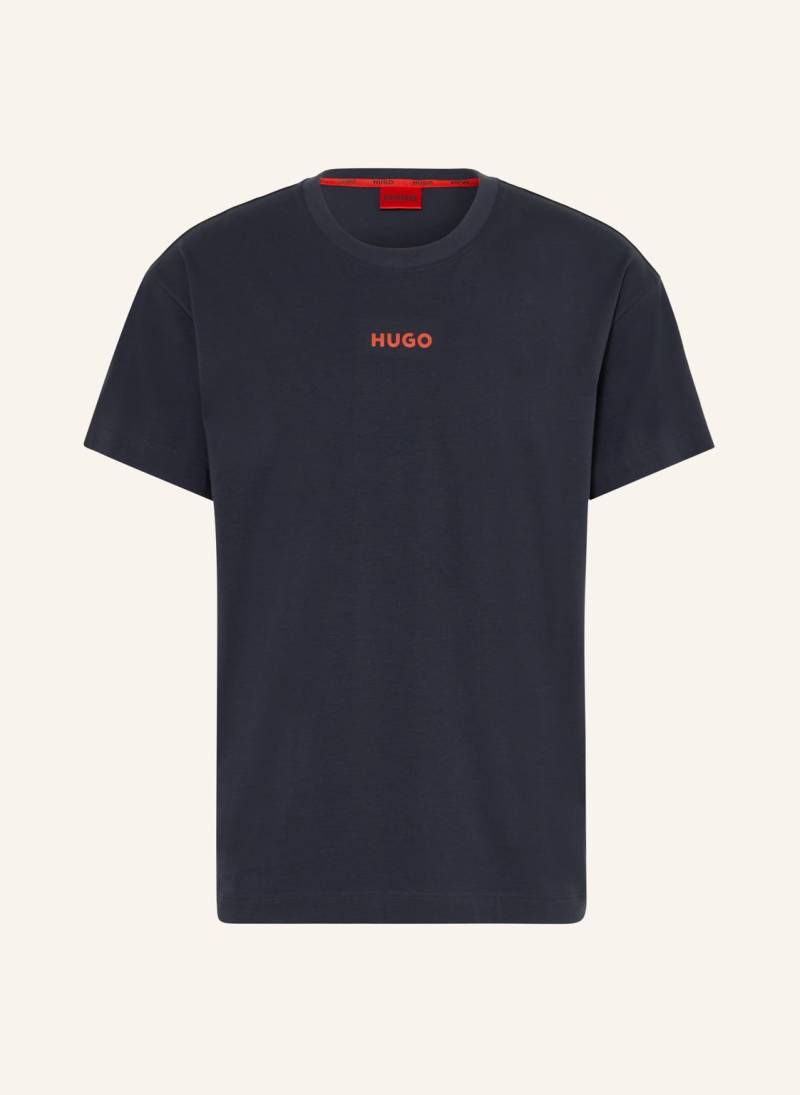 Hugo Schlafshirt Linked blau von HUGO