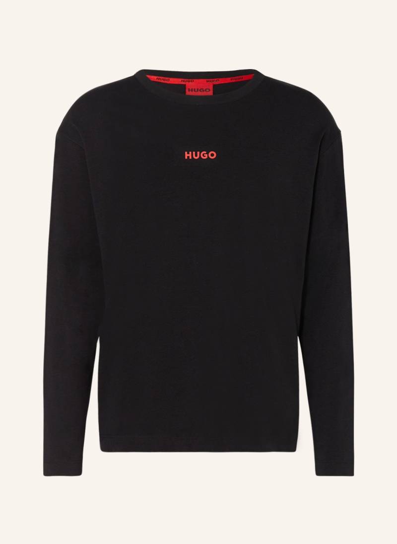 Hugo Schlafshirt Linked schwarz von HUGO