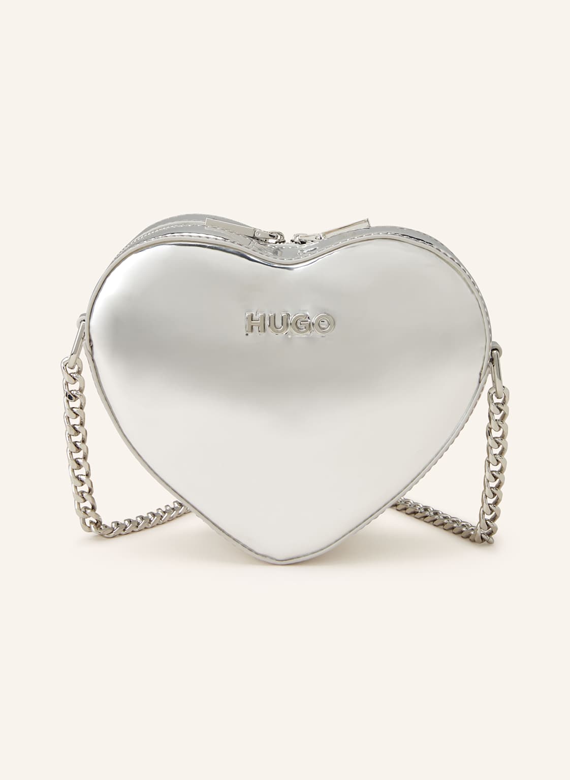 Hugo Schultertasche Love silber von HUGO