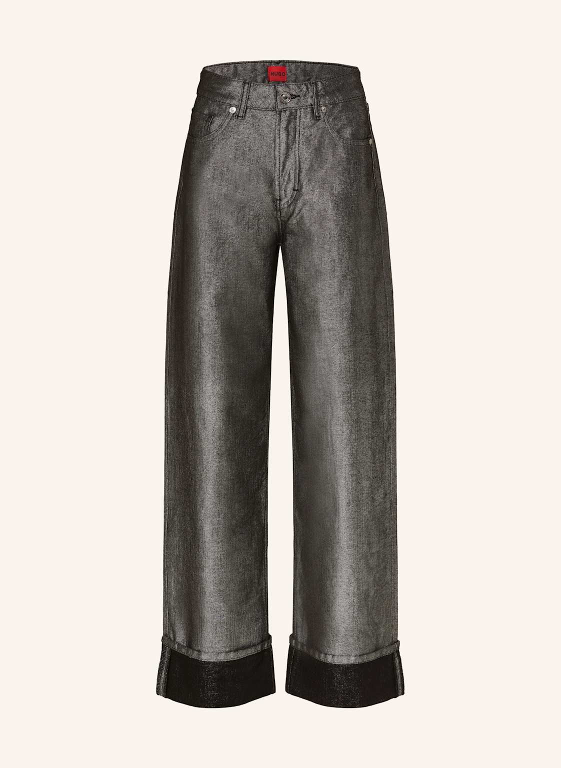 Hugo Straight Jeans Gealena silber von HUGO