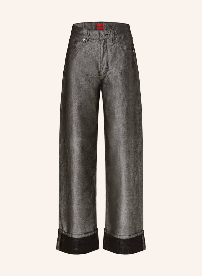 Hugo Straight Jeans Gealena silber von HUGO