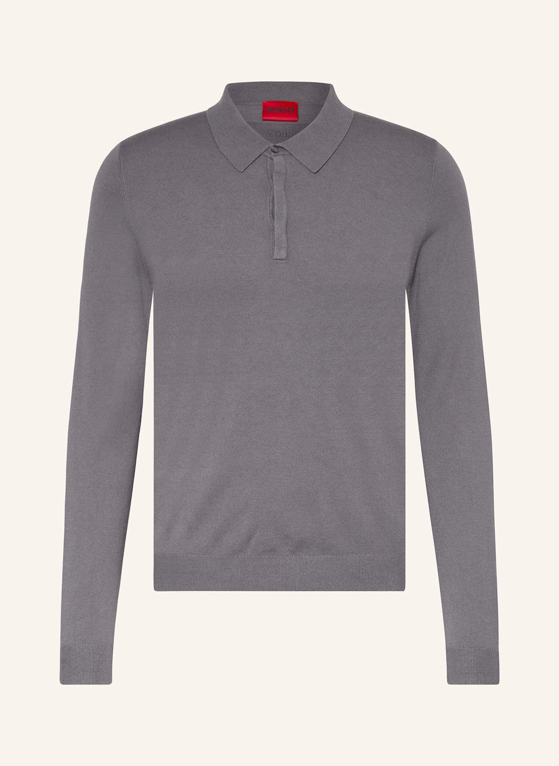 Hugo Strick-Poloshirt San Pippo Slim Fit grau Hugo Strick-Poloshirt San Pippo Slim Fit grau von HUGO