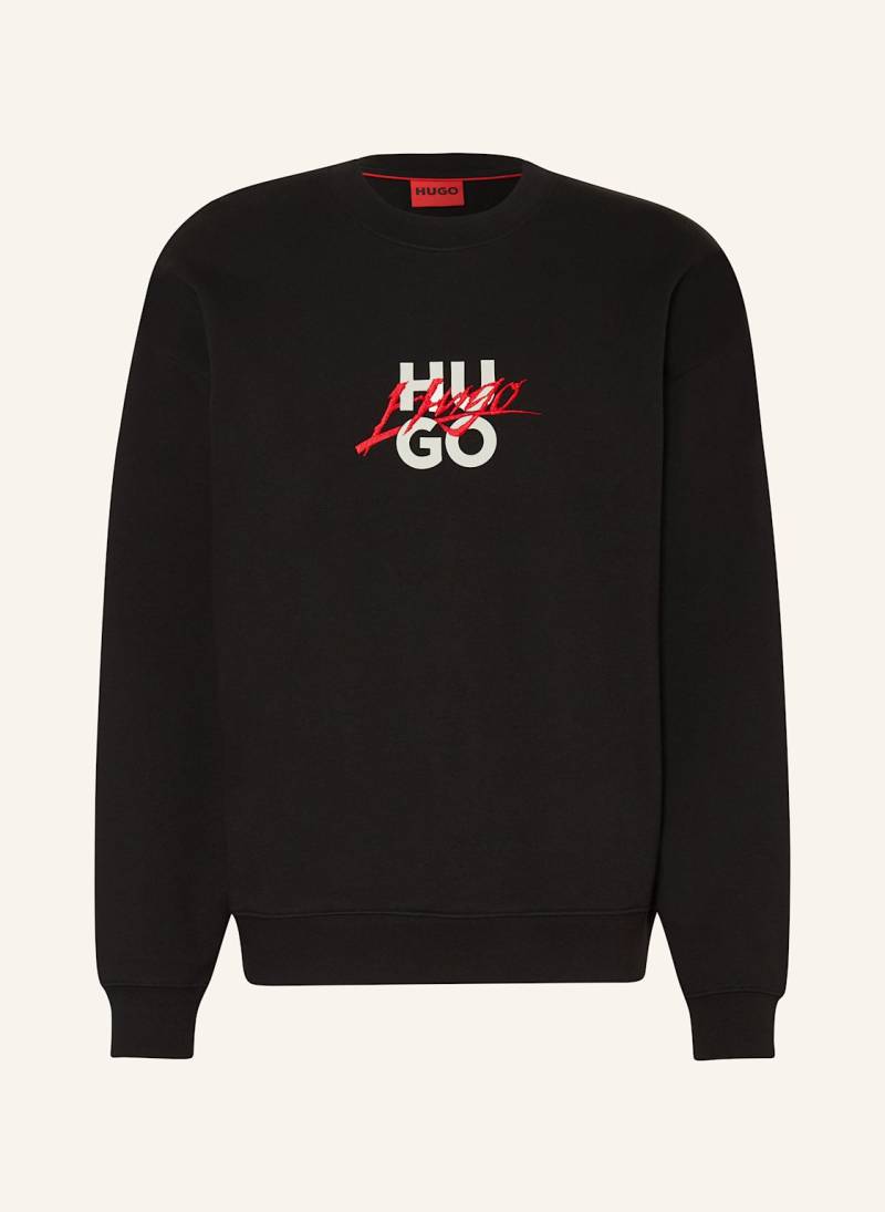 Hugo Sweatshirt Dlogonty schwarz von HUGO