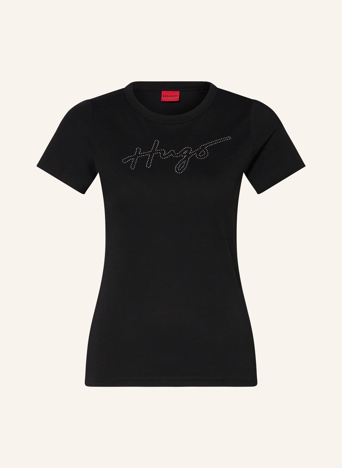 Hugo T-Shirt Deloris Mit Schmucksteinen schwarz von HUGO