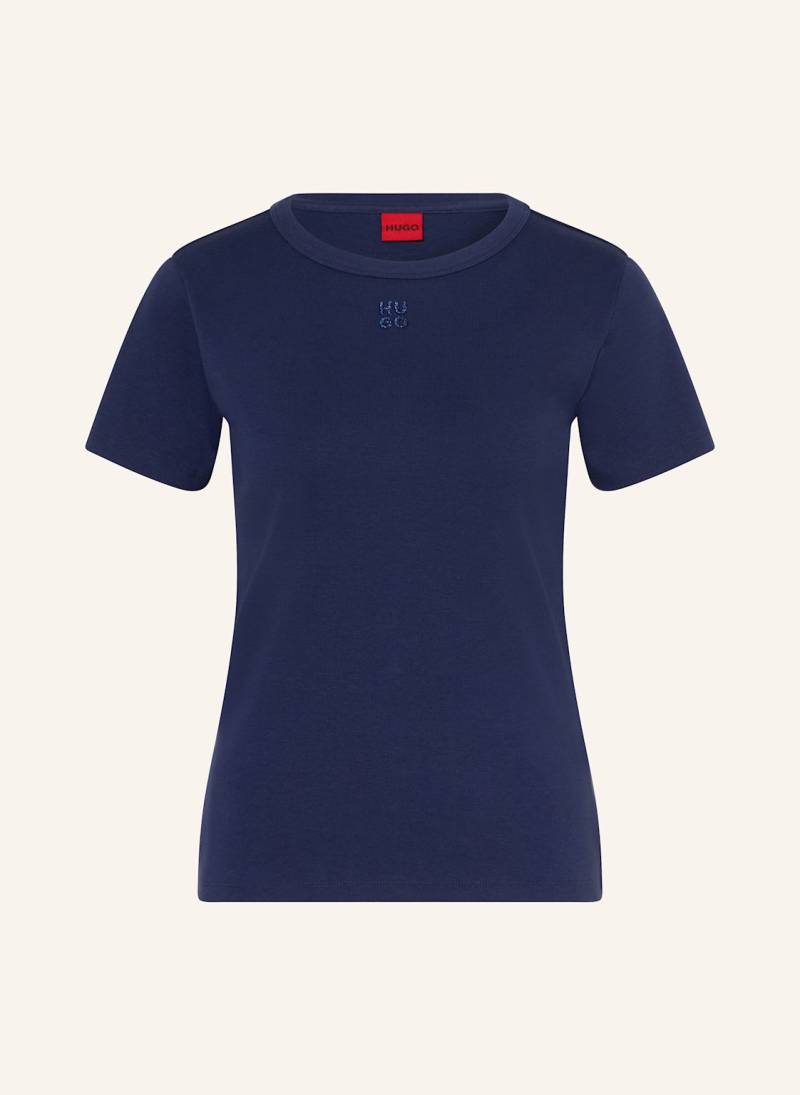 Hugo T-Shirt Deloris blau von HUGO