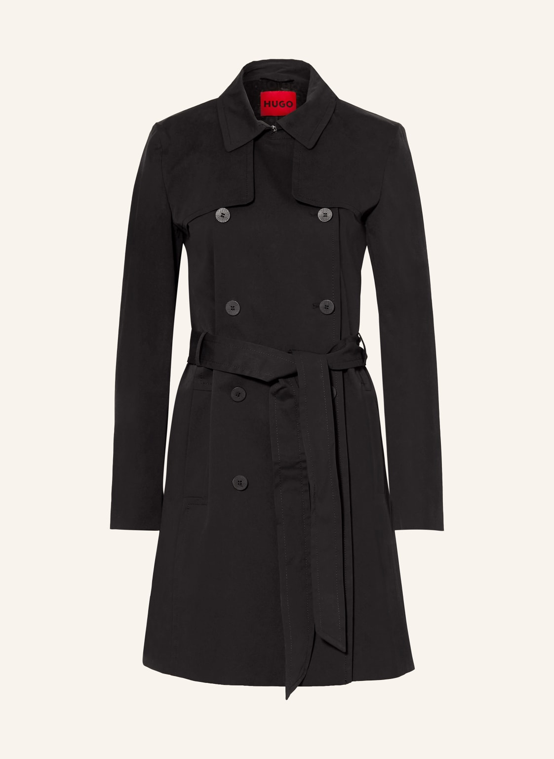 Hugo Trenchcoat Makaras schwarz von HUGO