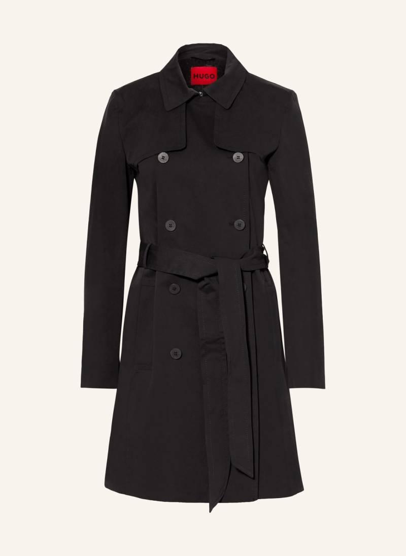 Hugo Trenchcoat Makaras schwarz von HUGO