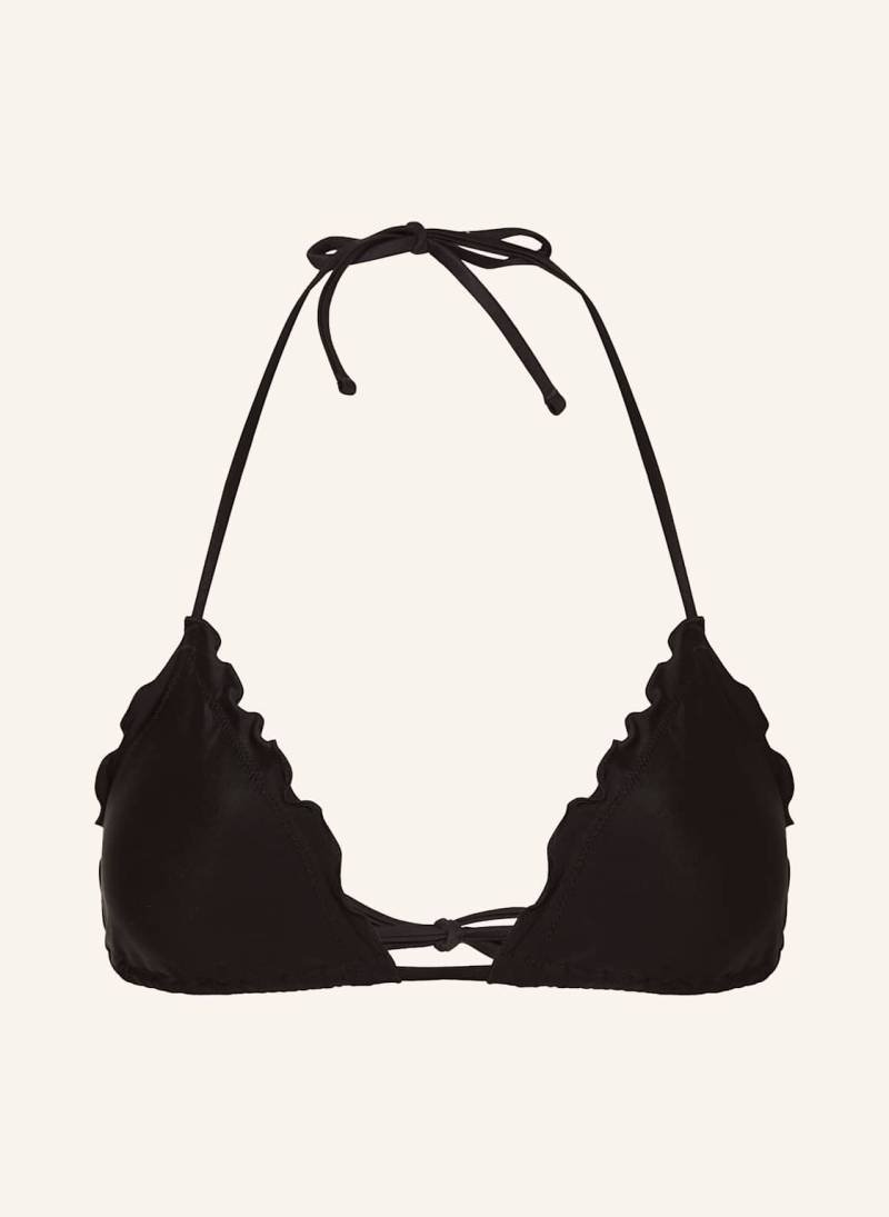 Hugo Triangel-Bikini-Top Ruffle schwarz von HUGO