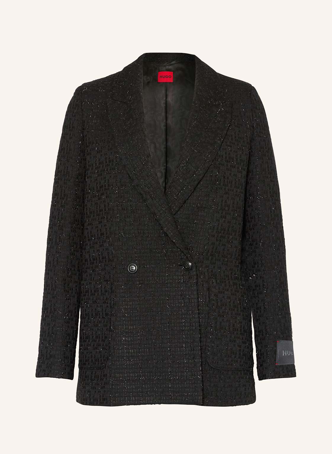 Hugo Tweed-Blazer Atisi Mit Glitzergarn schwarz von HUGO