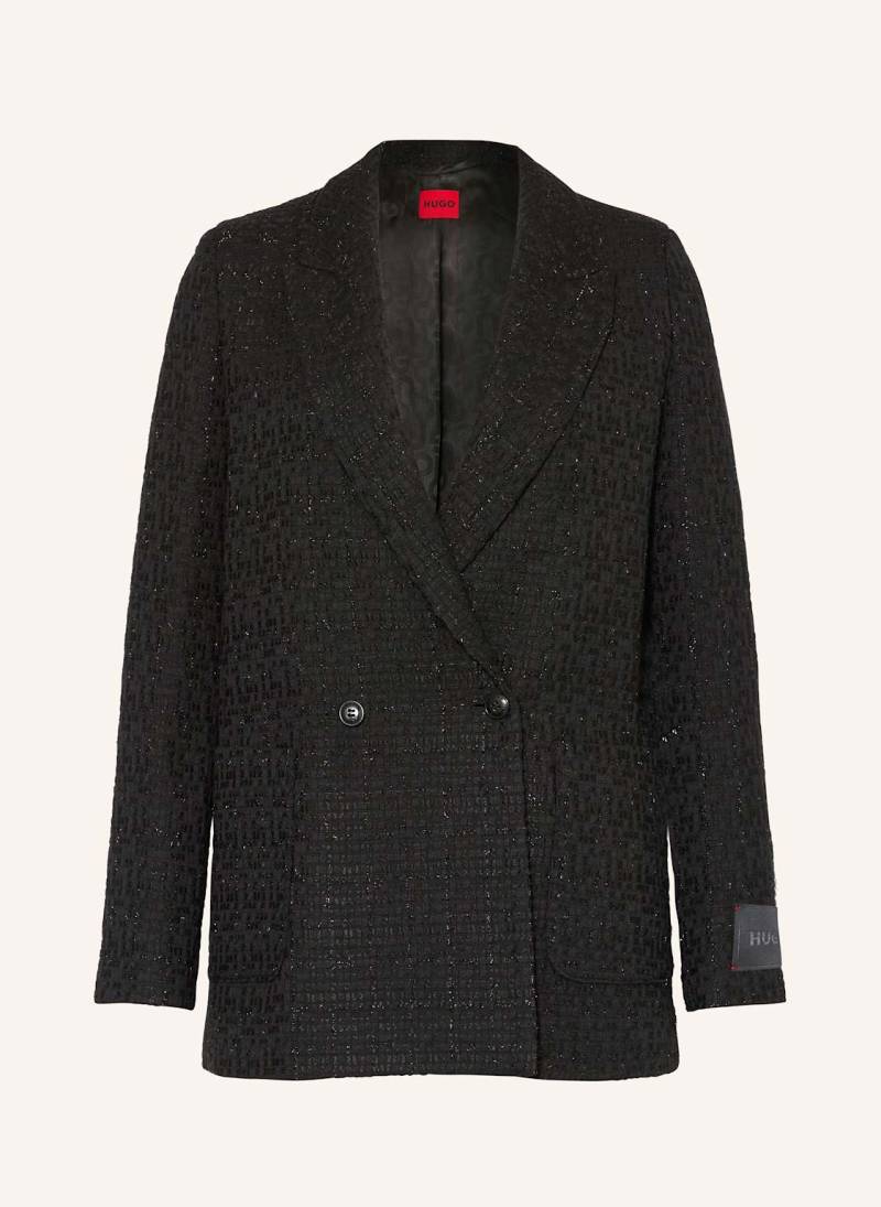 Hugo Tweed-Blazer Atisi Mit Glitzergarn schwarz von HUGO