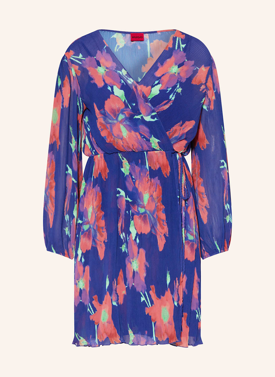 Hugo Wickelkleid Kahula Mit Plissees blau Hugo Wickelkleid Kahula Mit Plissees blau von HUGO
