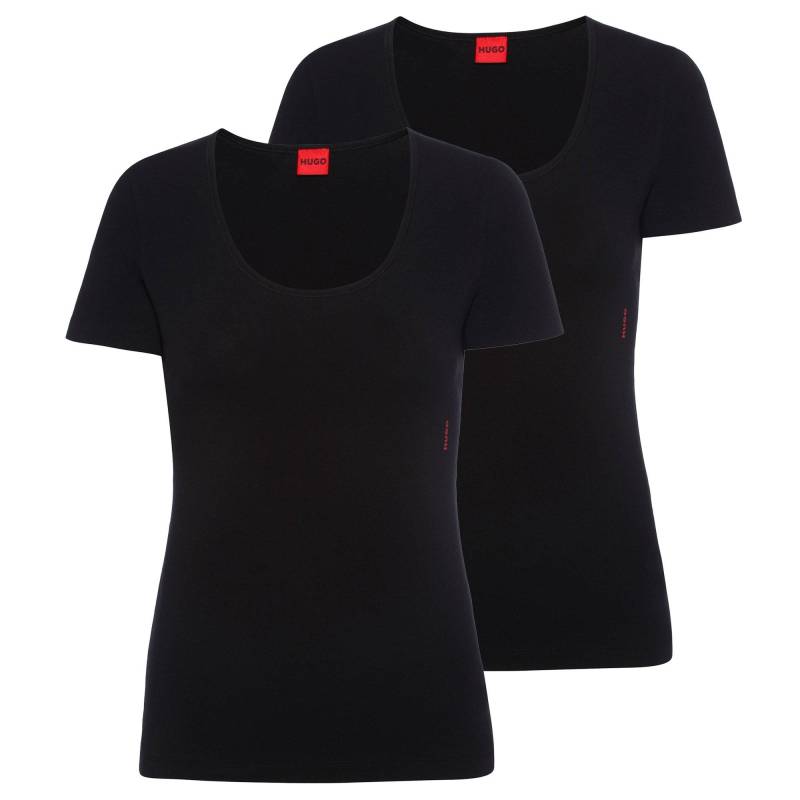 T-shirt 2er Pack Figurbetont Damen Schwarz L von HUGO