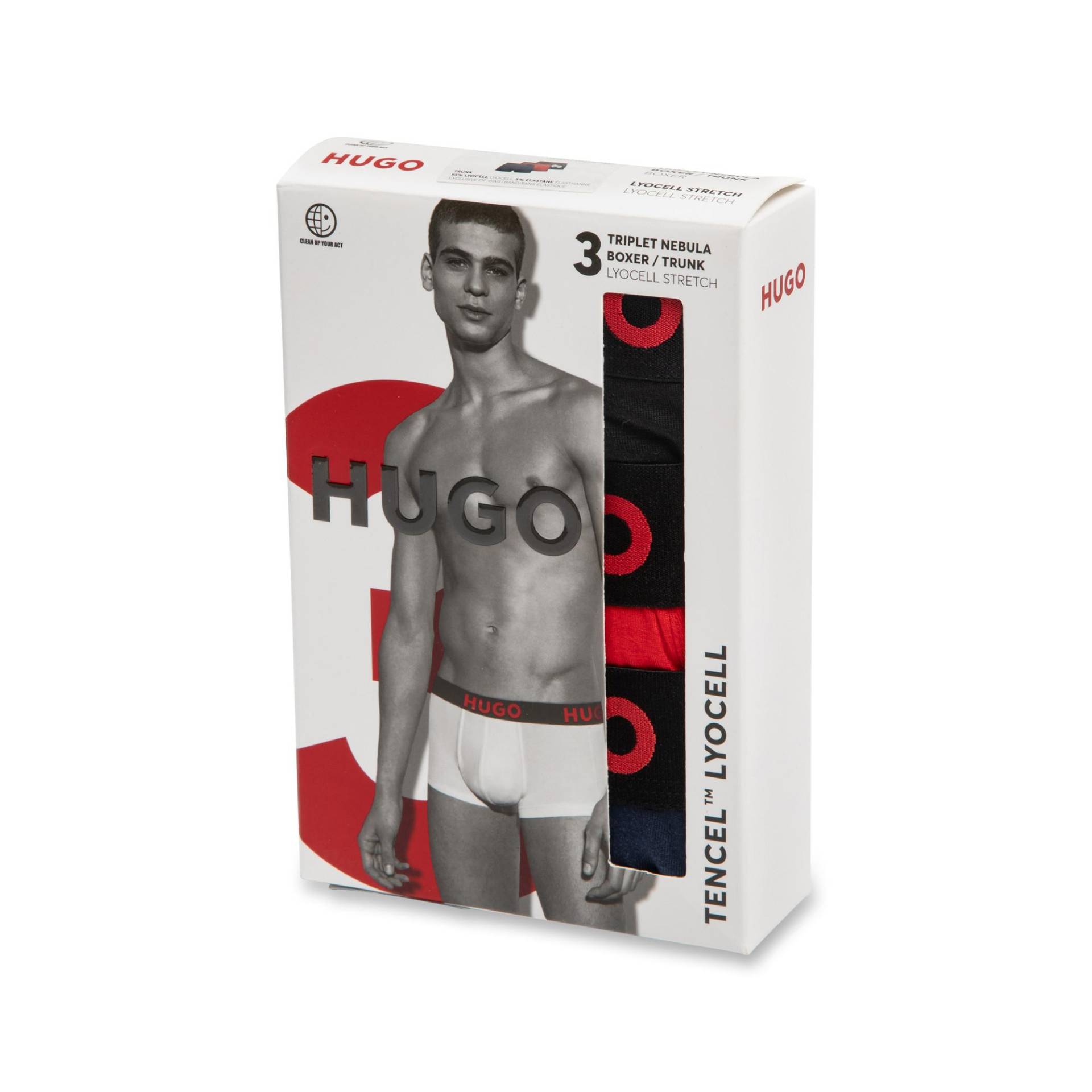 Triopack, Pantys Herren Rot L von HUGO