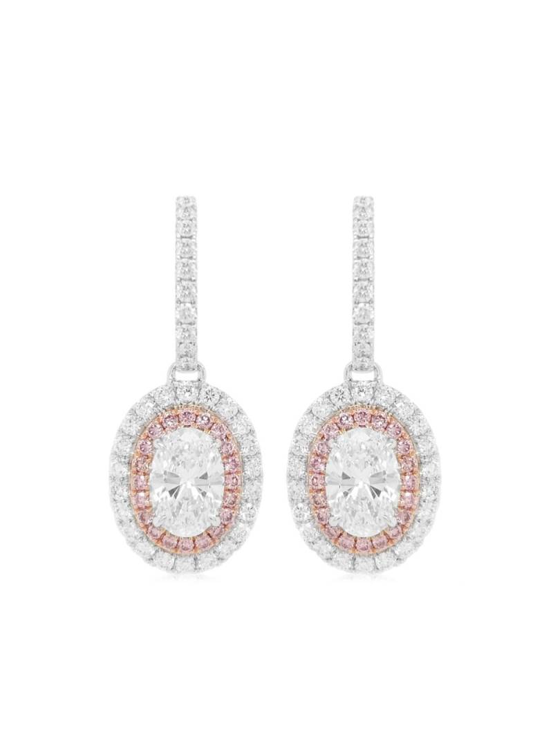 HYT Jewelry 18kt white gold diamond drop earrings - Silver von HYT Jewelry