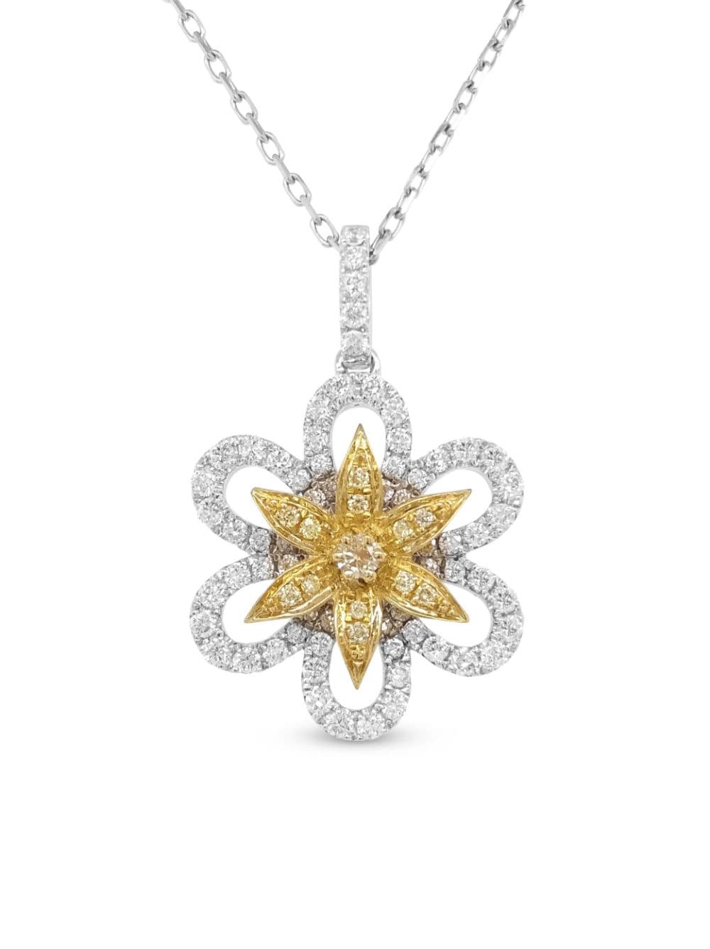 HYT Jewelry 18kt yellow and white gold diamond necklace - Silver von HYT Jewelry