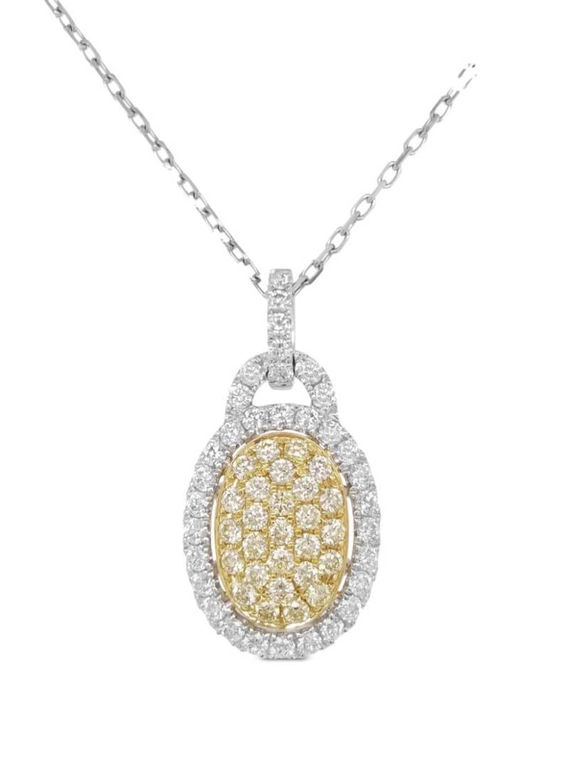 HYT Jewelry 18kt yellow gold and platinum diamond necklace - Silver von HYT Jewelry