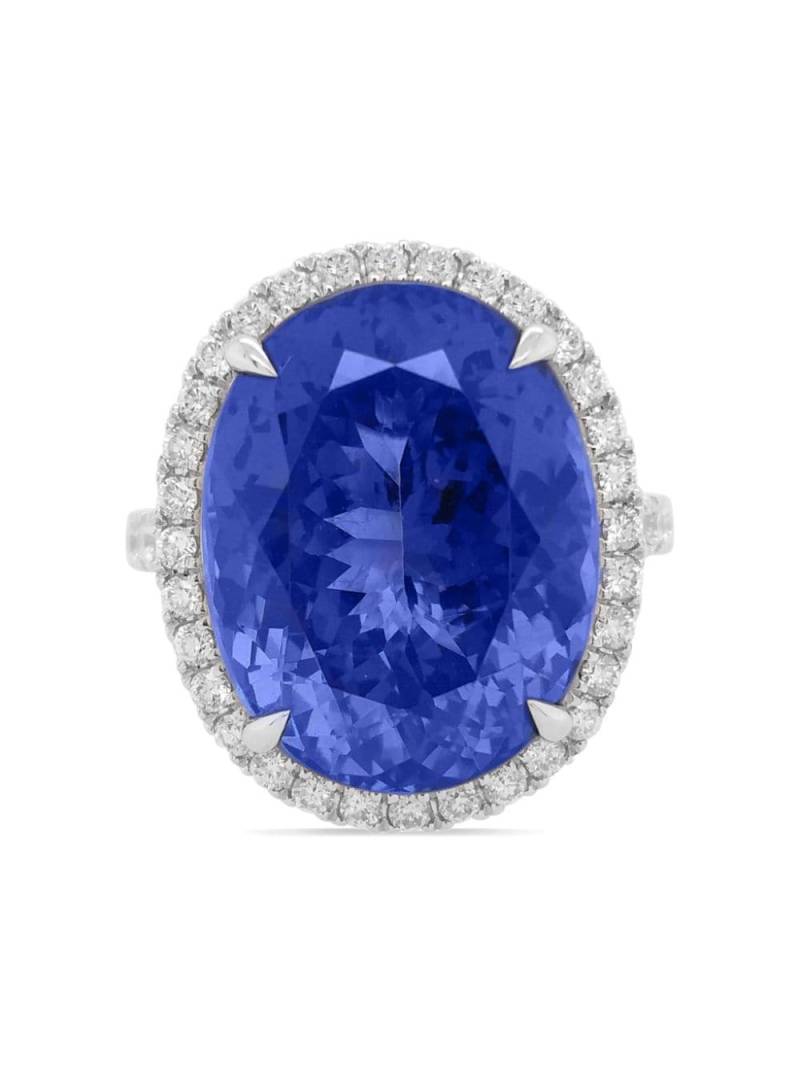 HYT Jewelry platinum diamond tanzanite ring - Silver von HYT Jewelry