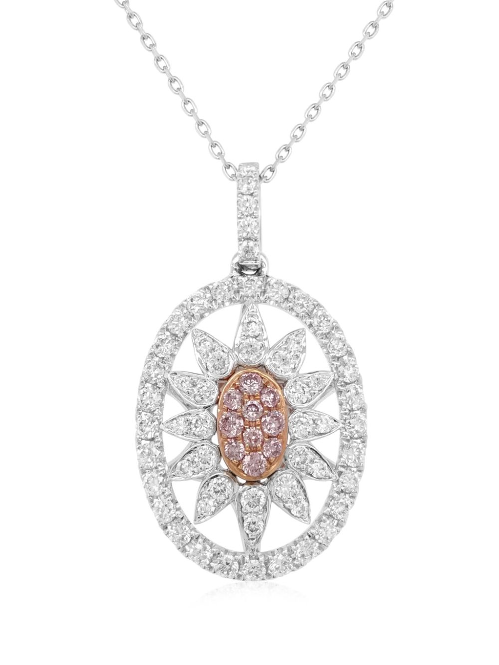 HYT Jewelry white gold and platinum diamond pendant necklace - Silver von HYT Jewelry