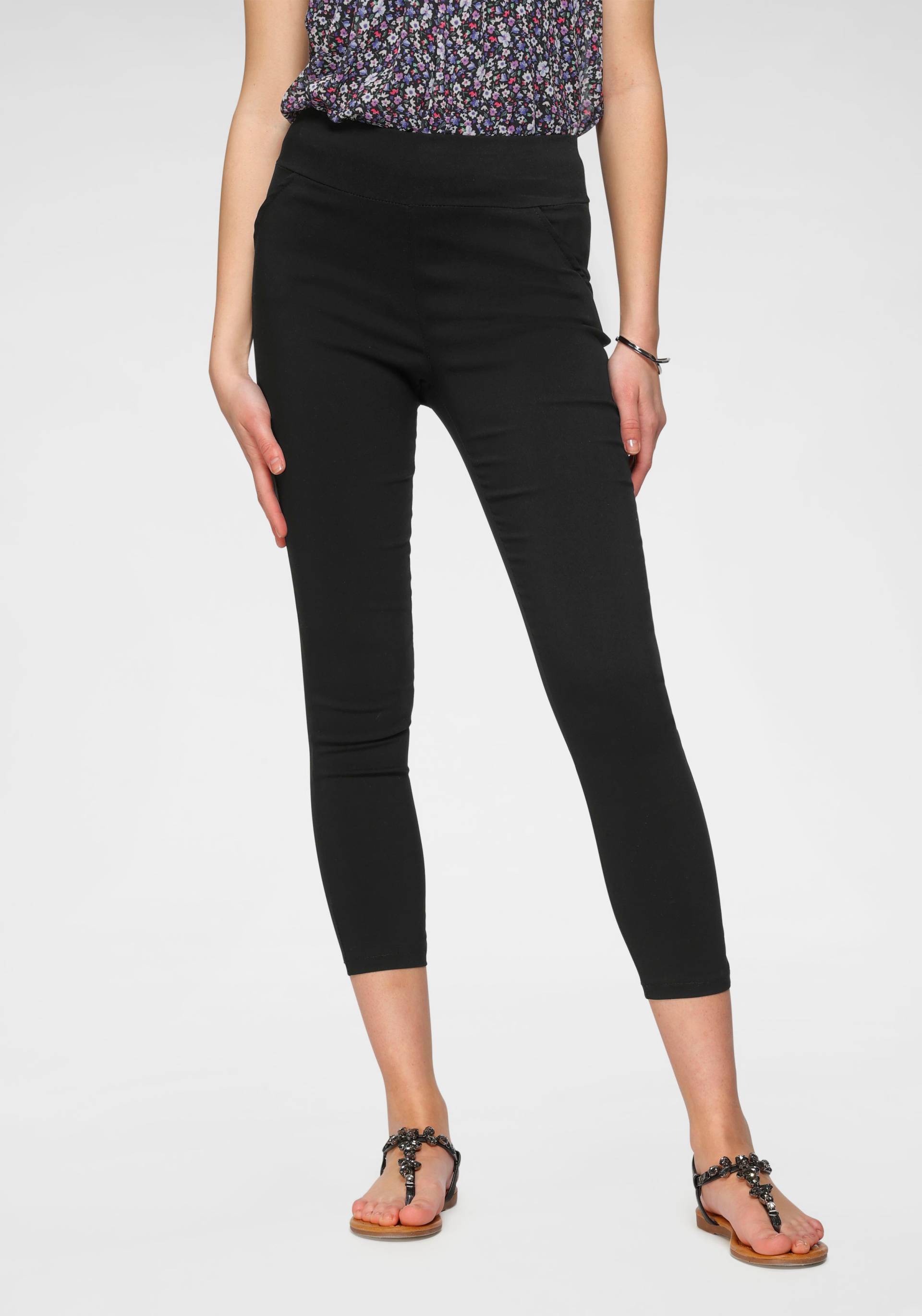 HaILY’S Jeggings »Trendige Web-Jeggings von HAILYS:«, (Enge High Waist Form mit Gummizugbund, breitem Bündchen), und hohem Stretchanteil in 7/8- Länge von HaILY’S