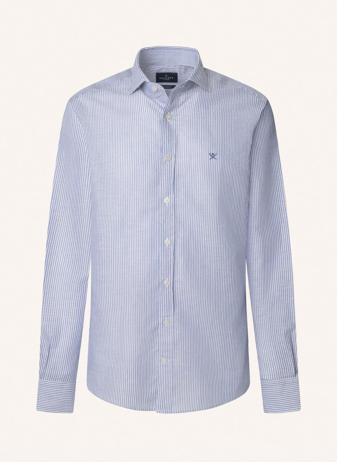 Hackett London Freizeithemd Linen Bengel Stripe blau von Hackett London