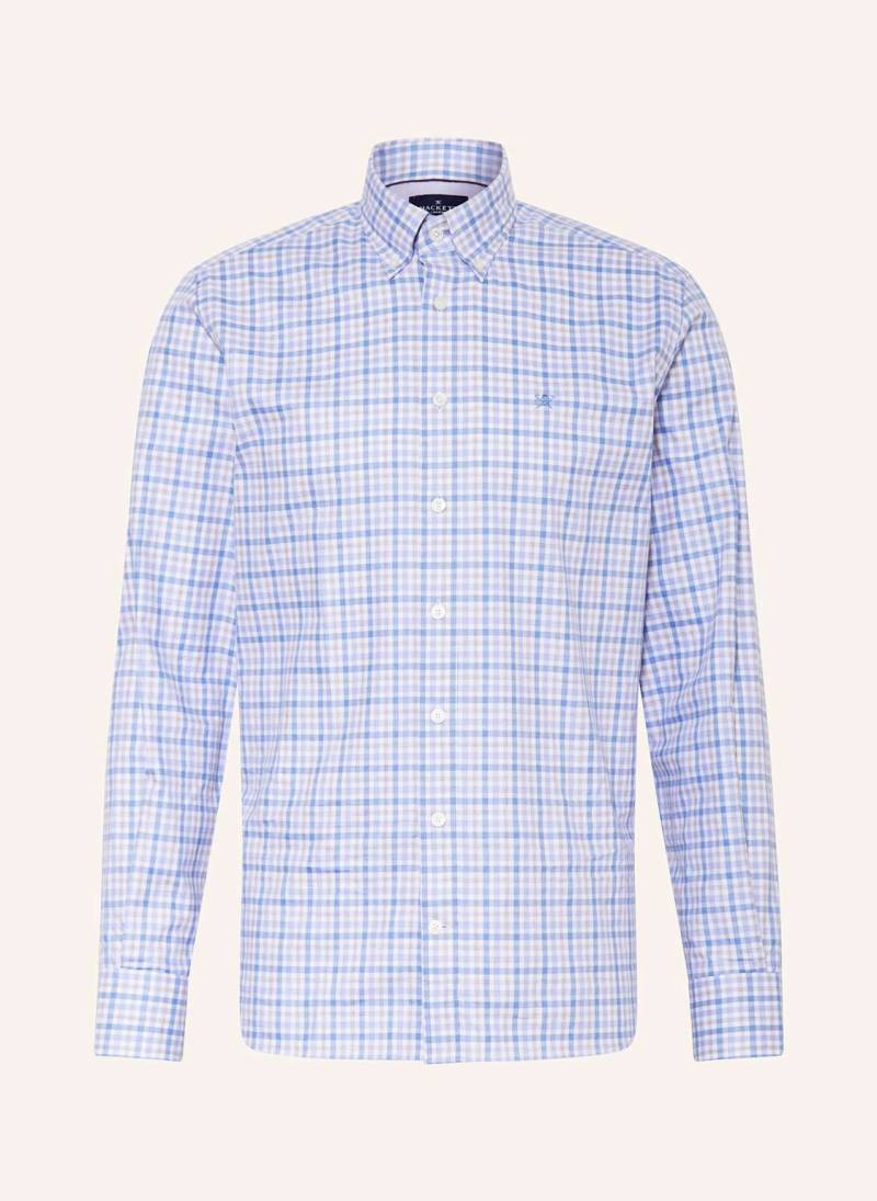 Hackett London Hemd Mouline Regular Fit blau von Hackett London