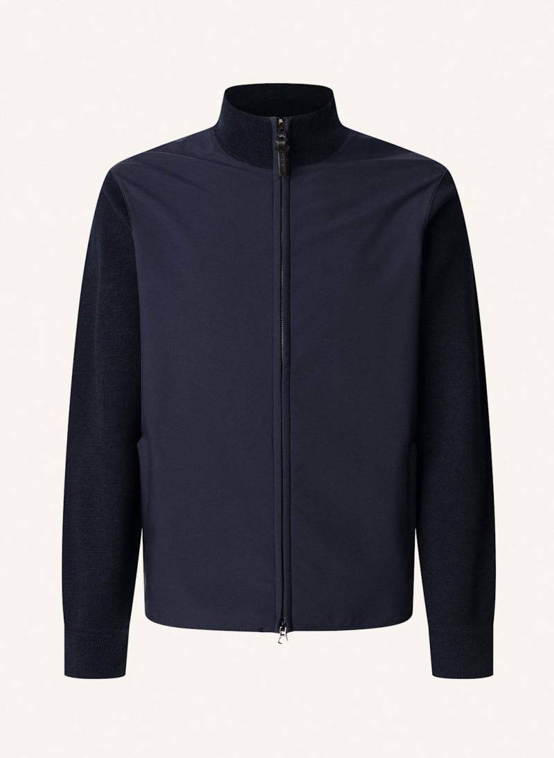 Hackett London Knit Nylon Fzip Hyb blau von Hackett London