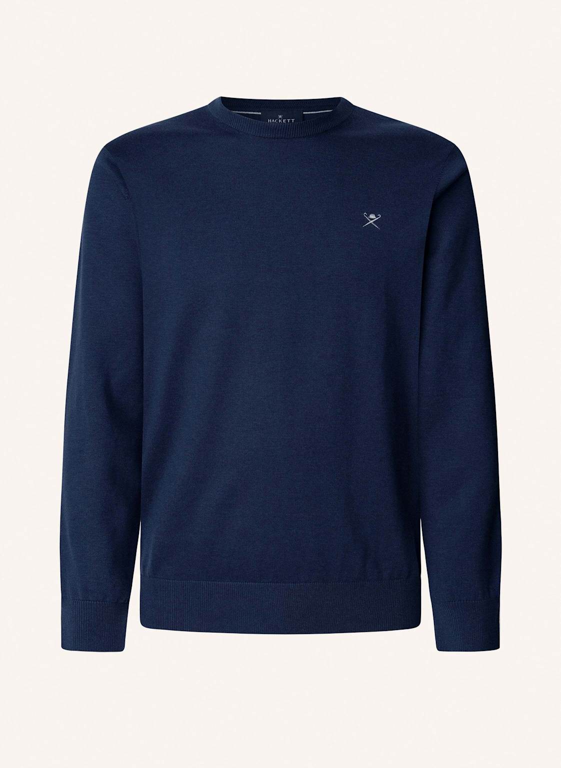 Hackett London Pullover Cotton Silk Crew blau von Hackett London