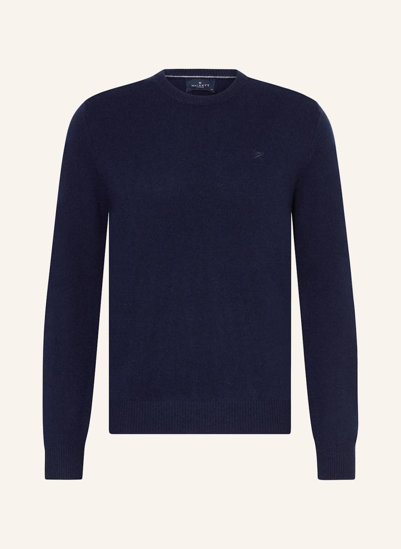 Hackett London Pullover Lambswool Crew blau von Hackett London