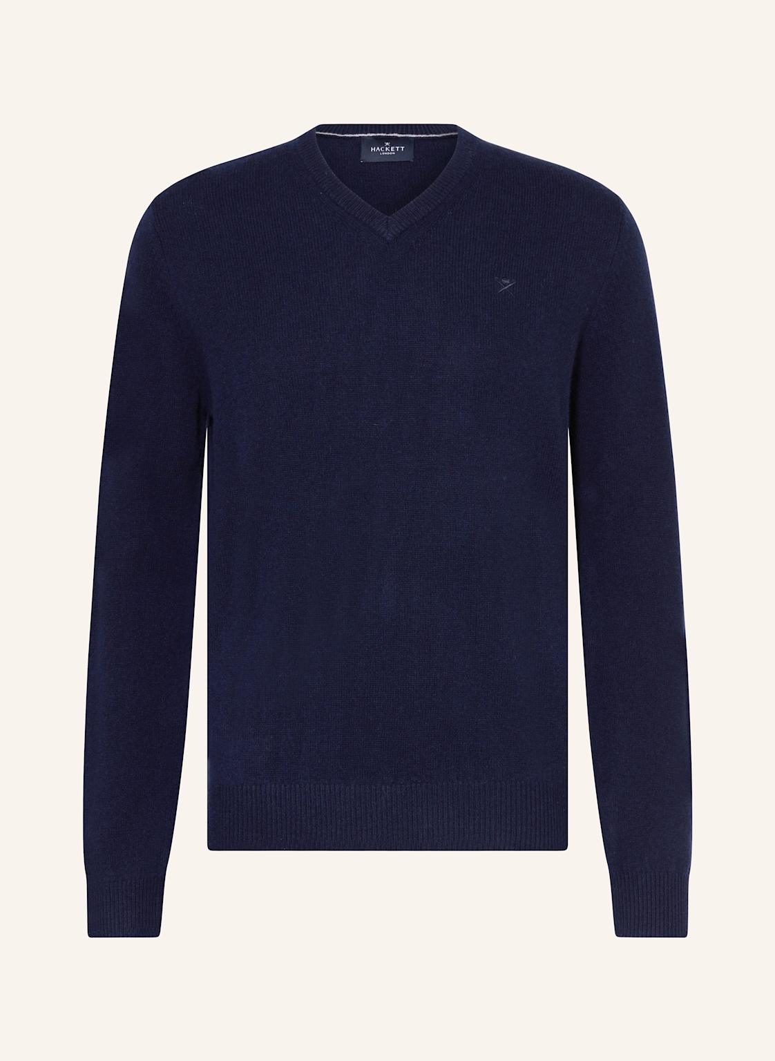 Hackett London Pullover Lambswool V Neck blau von Hackett London