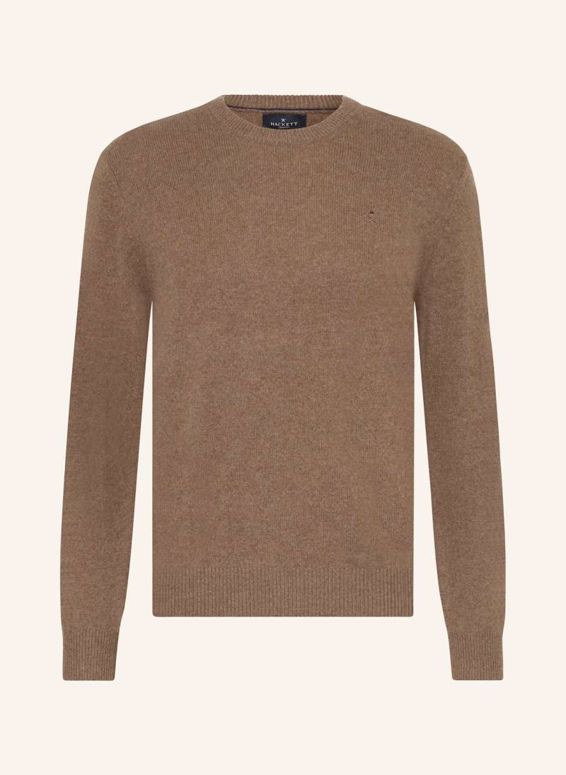 Hackett London Pullover Lambswool Crew braun von Hackett London