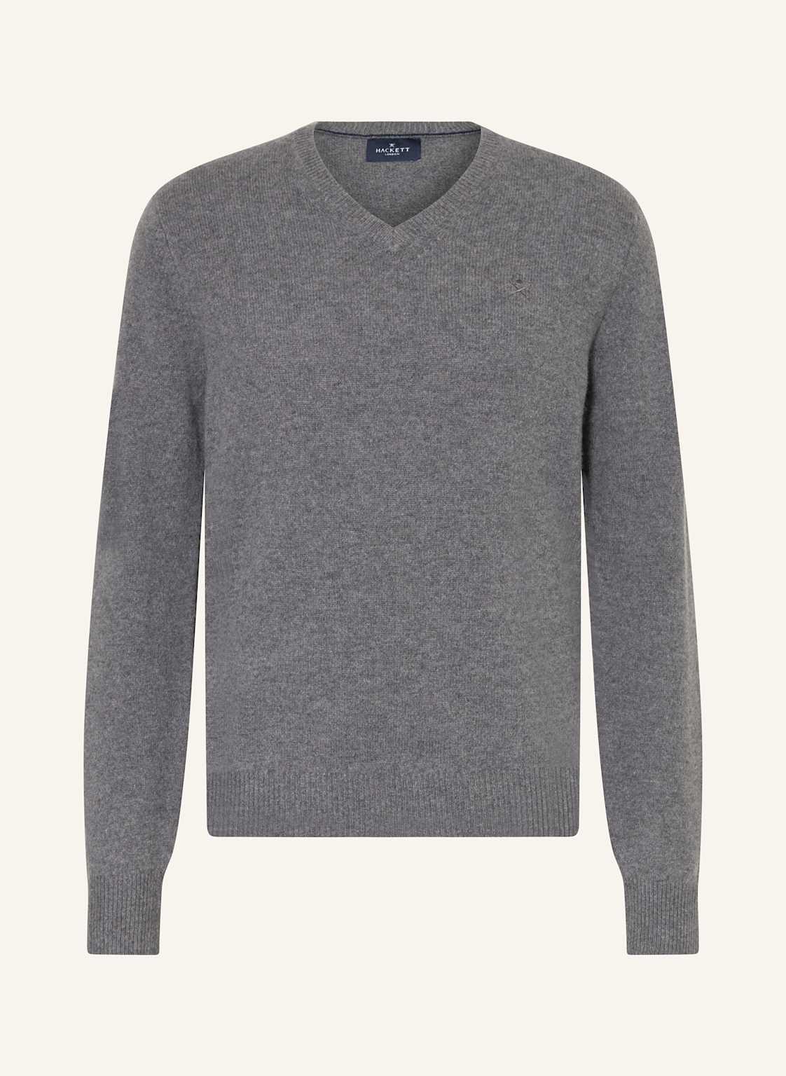 Hackett London Pullover Lambswool V Neck grau von Hackett London